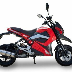 Alternative view of Evader 50cc Motorcycle, Automatic, Front Disc Brake, 12-inch Alloy Wheels – White