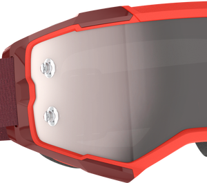 Fury Goggle Red Silver Chrome Works