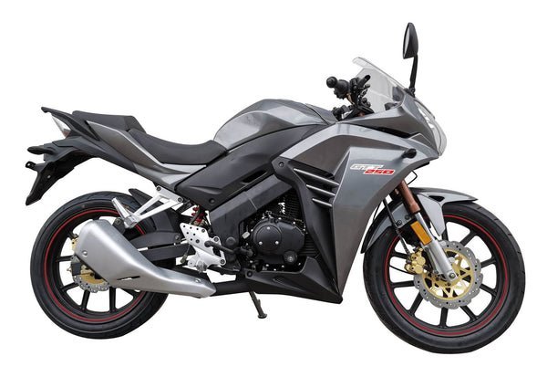 GTT 250 Street Motorcycle, 5-Speed Manual, 17-inch Alloy Wheels – Silver