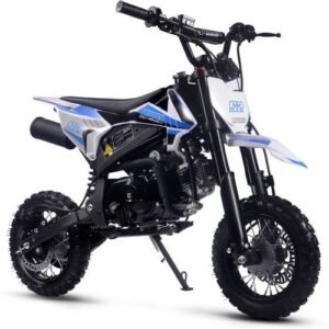 Hooligan Kids Gas Dirt Bike, Electric Start, Automatic 72cc 4-Stroke, Ages 8 and up – Blue