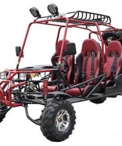 Alternative view of Hummer 4-Seater Buggy Go Kart, 200cc Electric Start, Automatic with Reverse, 10-inch Alloy Wheels – Red