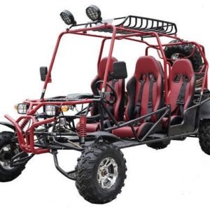 Alternative view of Hummer 4-Seater Buggy Go Kart, 200cc Electric Start, Automatic with Reverse, 10-inch Alloy Wheels – Red