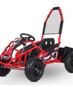 Alternative view of Interceptor Kids Electric Go Kart, 48v 1000w, Full Suspension, Ages 8 and up – Red