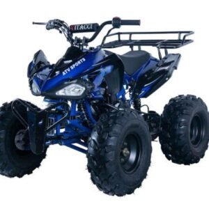 Jet9 125cc Sport ATV, Automatic with Reverse 8 inch Wheels, Rear Rack, Front Bumper, Ages 12 and up – Blue