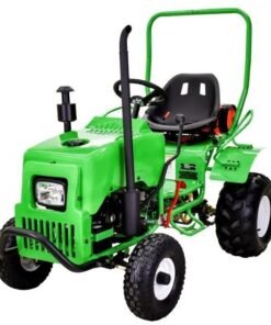Kids Gas Mini Tractor, 125cc Engine with Electric Start, Automatic with Reverse, Ages 12 and up – Green