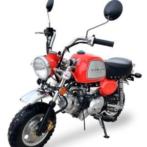 Alternative view of Leo 125cc Retro Motorcycle, 4-speed semi-automatic, 8-inch Wheels, 50 State Legal – Red