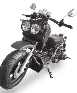 Alternative view of Maddog Gen I 150cc Street Scooter, Automatic, Front Disc Brake, 12 inch Aluminum Wheels – Matte Black