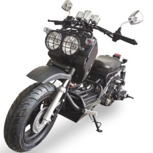 Alternative view of Maddog Gen I 150cc Street Scooter, Automatic, Front Disc Brake, 12 inch Aluminum Wheels – Matte Black