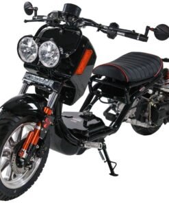 Alternative view of Maddog Gen IV 150cc Street Scooter, Automatic, Front Disc Brake, 12 inch Aluminum Wheels, LED Lights, Digital Speedometer, 50 State Legal – Metallic Burgundy