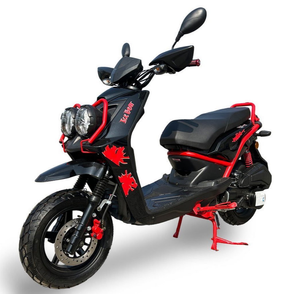 Malibu 150cc Street Scooter, Automatic, Front Disc Brake, 12 inch Aluminum Wheels – White - Image 2