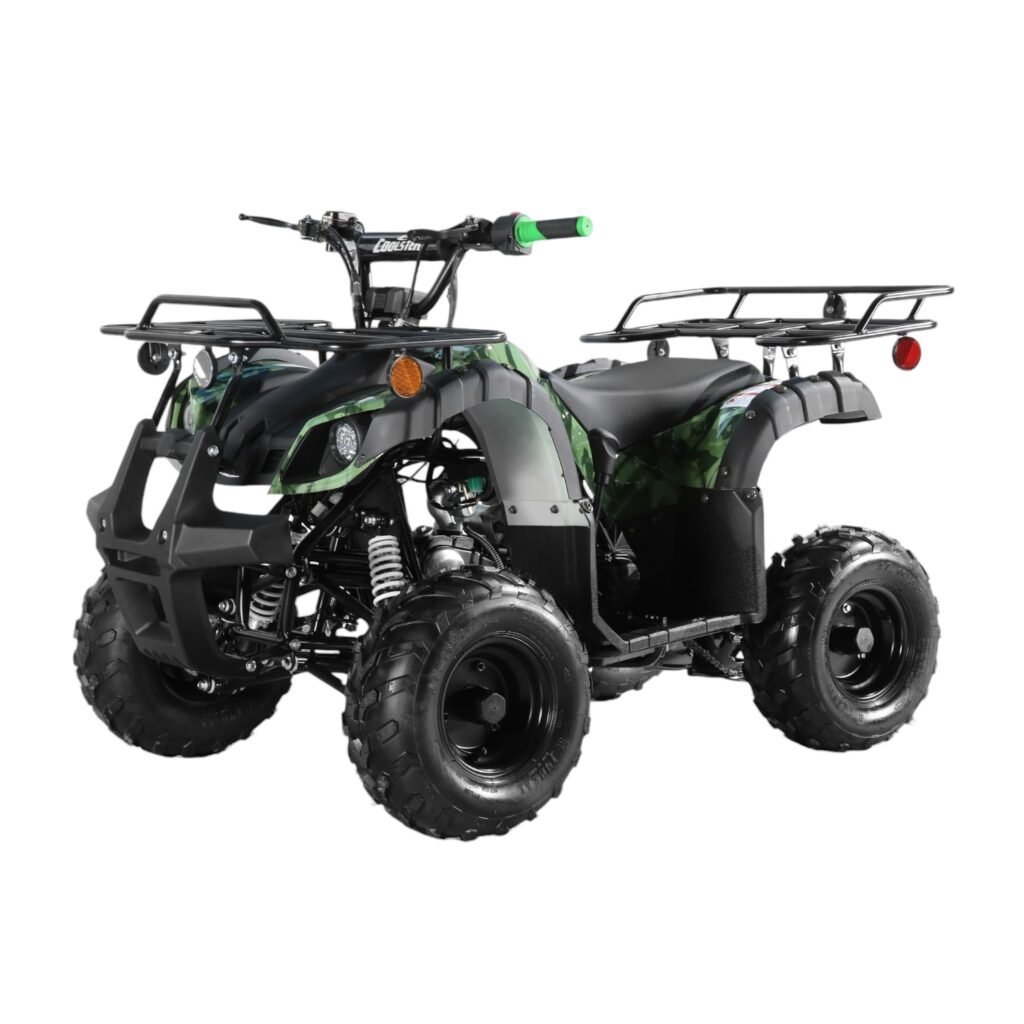 Mini 125cc Utility Style ATV, Electric Start, Automatic with Reverse, 7-inch Wheels, Ages 9-12 – Camo Green - Image 2