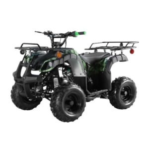 Mini 125cc Utility Style ATV, Electric Start, Automatic with Reverse, 7-inch Wheels, Ages 9-12 – Camo Green
