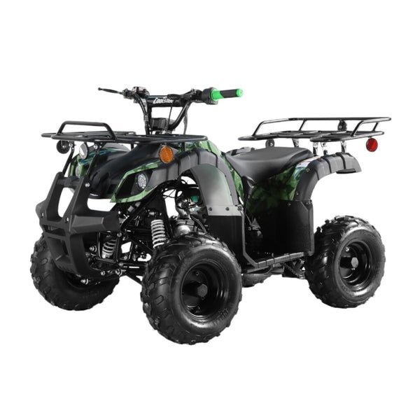Mini 125cc Utility Style ATV, Electric Start, Automatic with Reverse, 7-inch Wheels, Ages 9-12 – Camo Green