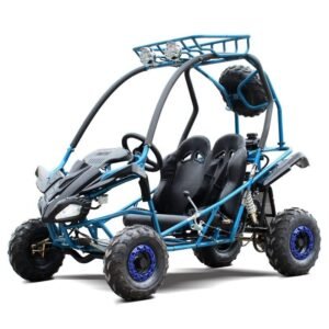 Alternative view of Mini Jaguar Kids Go Kart, 125cc engine with Electric Start, Automatic with Reverse, Ages 8 and up – Blue