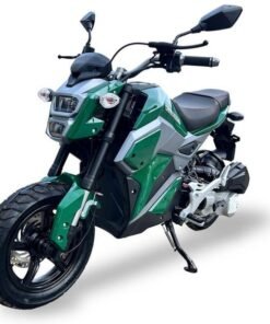 Mini Max 150cc Motorcycle, Automatic, Front Disc Brake, 12 inch Aluminum Wheels, LED Lights, Digital Speedometer, 50 State Legal – Metallic Green