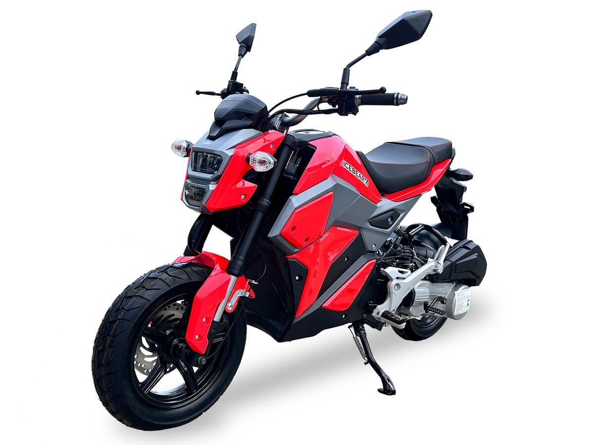 Mini Max 150cc Motorcycle, Automatic, Front Disc Brake, 12 inch Aluminum Wheels, LED Lights, Digital Speedometer, 50 State Legal – Metallic Green - Image 4