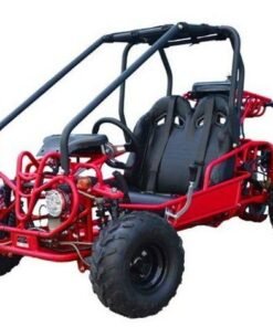 Mini Raptor 125cc Kids Gas Go Kart, Electric Start, Automatic with Reverse, Ages 8 and up – Red
