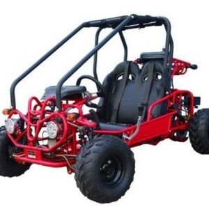 Mini Raptor 125cc Kids Gas Go Kart, Electric Start, Automatic with Reverse, Ages 8 and up – Red