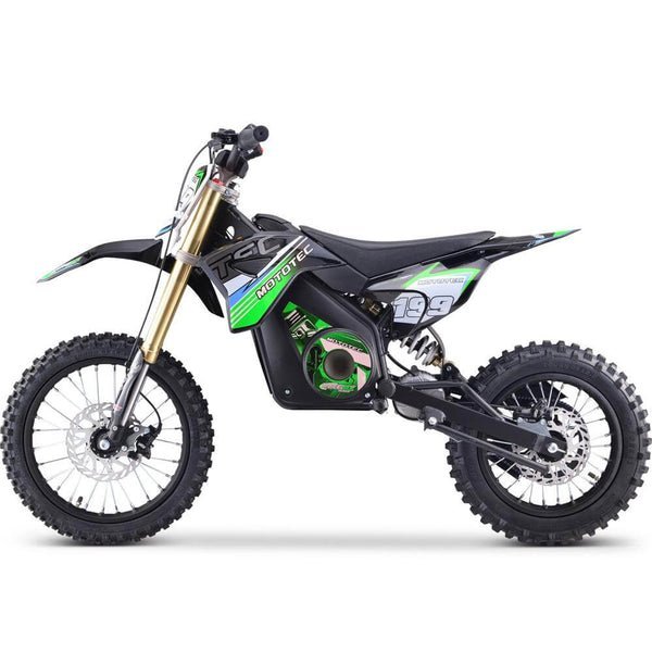 MotoTec 48v Pro Electric Dirt Bike 1800w Lithium Green - Image 2
