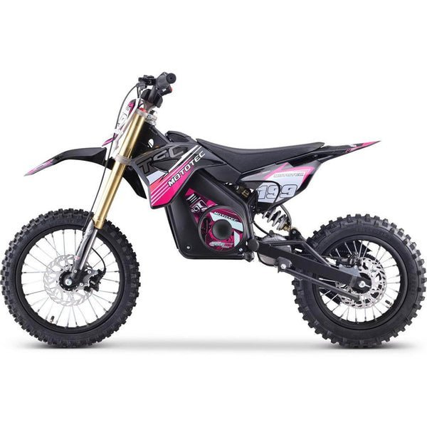 MotoTec 48v Pro Electric Dirt Bike 1800w Lithium Pink - Image 3