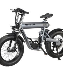MotoTec Roadster 48v 500w Lithium Electric Bicycle Grey