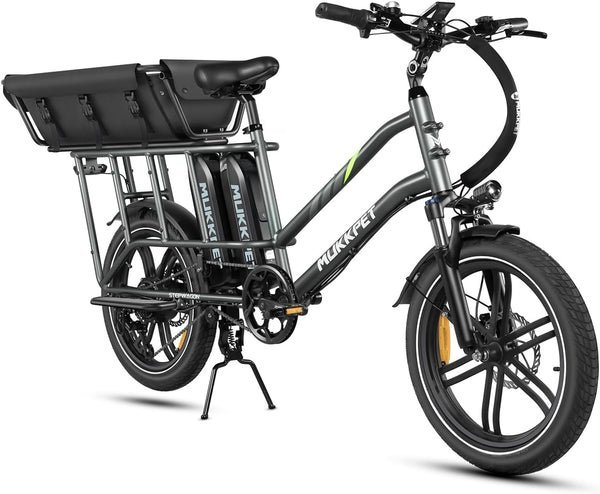 Mukkpet Stepwagon 48V Dual-Battery Step-Thru Cargo Utility Electric Bike - Image 2