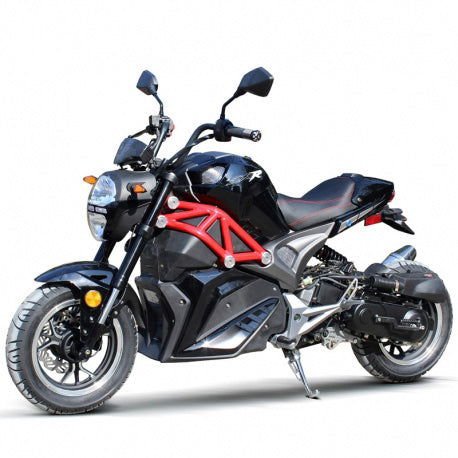 Nightwing 50cc Motorcycle, Automatic Shifting, Front Disc Brake, 12-inch Alloy Wheels – White - Image 4