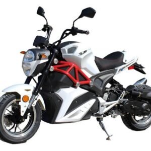Nightwing 50cc Motorcycle, Automatic Shifting, Front Disc Brake, 12-inch Alloy Wheels – White