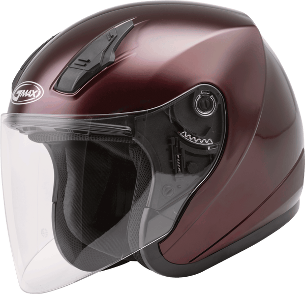 Of-17 Open-Face Helmet Wine Red Md