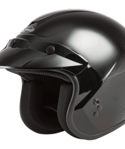 Of-2 Open-Face Helmet Black Lg