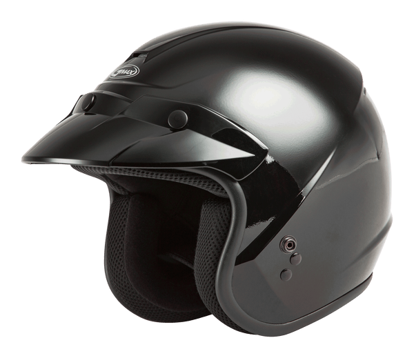 Of-2 Open-Face Helmet Black Lg