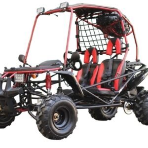 Alternative view of Pathfinder Mid-Size Kids Go Kart, 208cc 7.5hp Gas Engine, Electric Start, Torque Converter with Reverse, Ages 8 and up – Red