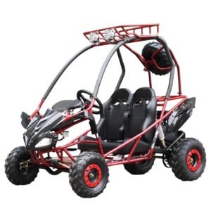 Alternative view of PGO 200GVS Kids Gas Go Kart, 6.5hp 196cc engine with Electric Start, Automatic Torque Converter, Ages 8 and up – Red