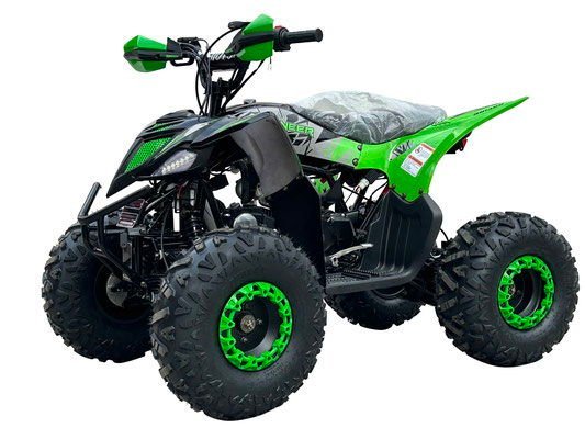 Pioneer 110cc Sport ATV, Automatic with Reverse, 8-inch Wheels, Electric Start, Ages 12 and up – Blue - Image 3
