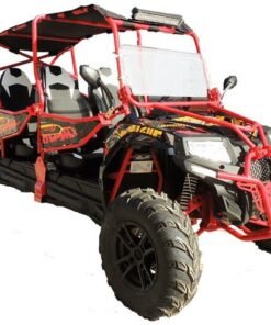 Predator 400XL 4-Seater UTV Side-by-Side, Electric Start, Shaft-Drive Automatic with Reverse, Ages 16 and up – Red