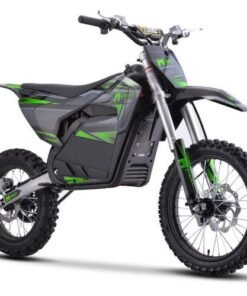 Pro Electric Dirt Bike, 72v 5000w Lithium, 17/14 inch Wheels – Green