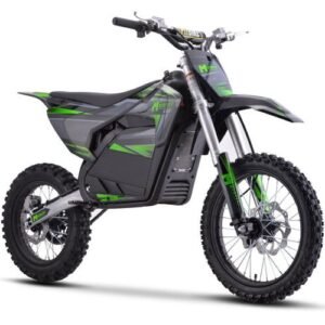 Pro Electric Dirt Bike, 72v 5000w Lithium, 17/14 inch Wheels – Green