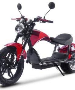 Raven Electric Motorcycle, 60v 2500w Lithium, LED Headlight, Digital Speedometer, Hydraulic Disc Brakes, Full Suspension – Red