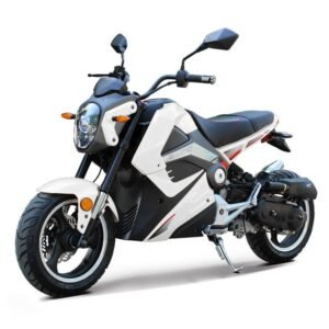 Alternative view of Rocker 50cc Motorcycle, Automatic Shifting, Front Disc Brake, 13-inch Alloy Wheels – White
