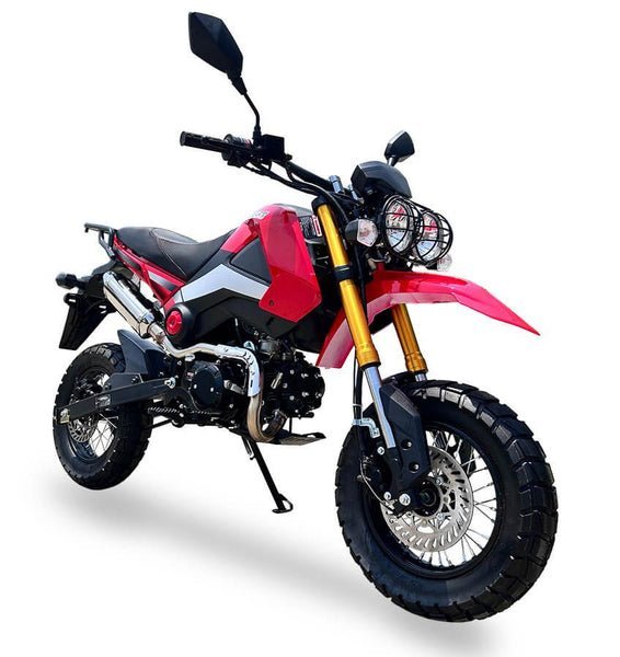 Rogue ADV 125cc Enduro Motorcycle, 4-Speed Manual, 12-inch Wheels – Red