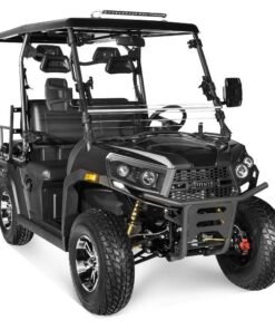 Alternative view of Rover 200 Gas Golf Cart, Electronic Fuel Injection, Automatic with Reverse, Deluxe Alloy Wheels, Windshield Included – Grey