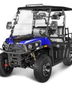 Alternative view of Rover 300 Gas Golf Cart, Electronic Fuel Injection, Automatic with Reverse, Deluxe Alloy Wheels, Windshield Included – Blue
