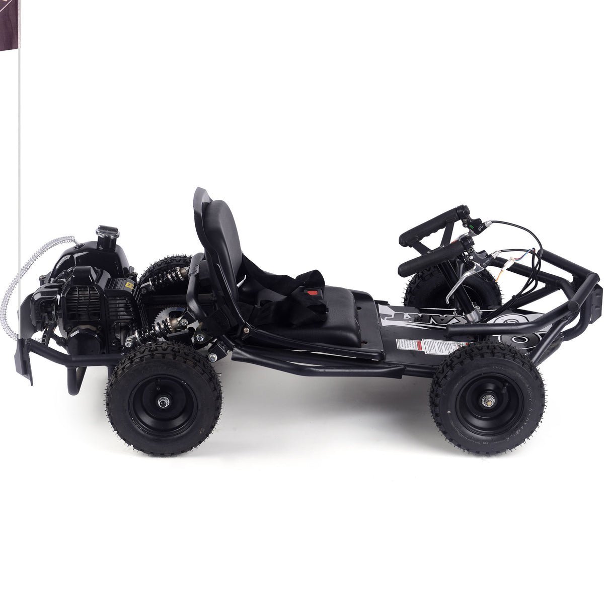 Sandman Kids Gas Powered Go Kart, 49cc 2-Stroke, Rear Suspension, Ages 4-6 – Black - Image 4
