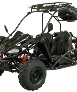 Alternative view of Shark DLX 125cc Mid-Size Kids Go Kart, Electric Start, 3-Speed Semi-Automatic with Reverse, Ages 12 and up – Black