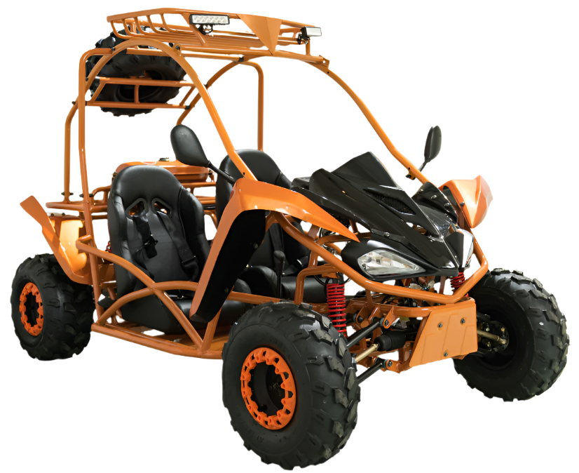 Shark DLX 125cc Mid-Size Kids Go Kart, Electric Start, 3-Speed Semi-Automatic with Reverse, Ages 12 and up – Black - Image 4