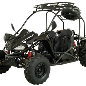 Shark DLX 125cc Mid-Size Kids Go Kart, Electric Start, 3-Speed Semi-Automatic with Reverse, Ages 12 and up – Black