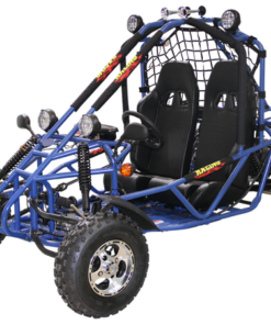 Spider 200 DLX Buggy Go Kart, Electric Start, Automatic with Reverse, 10-inch Alloy Wheels, Ages 16 and up – Blue