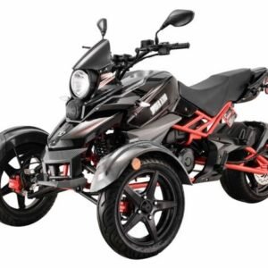 Spider X200 Trike, 3-Wheel Motorcycle, Automatic with Reverse – Black