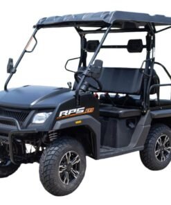 Alternative view of SSV 200 EFI Gas Golf Cart, Automatic with Reverse, Deluxe Alloy Wheels, Fully Assembled – Black