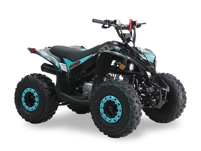 SYX 125cc Kids Sport ATV, 3-Speed Semi-automatic with Reverse, Ages 9-12 – Grey/Red - Image 4